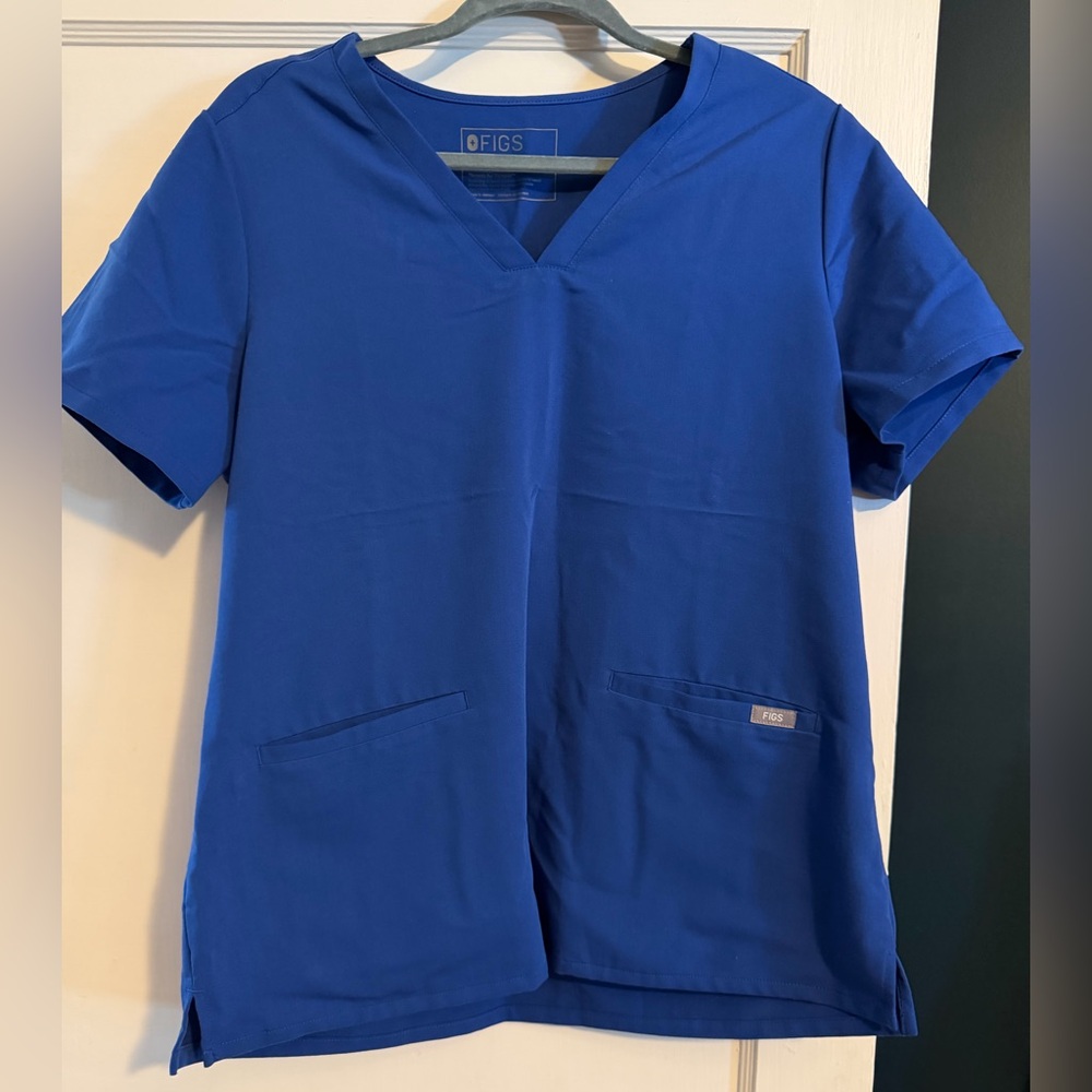 FIGS Casma Scrub Top L Royal Blue